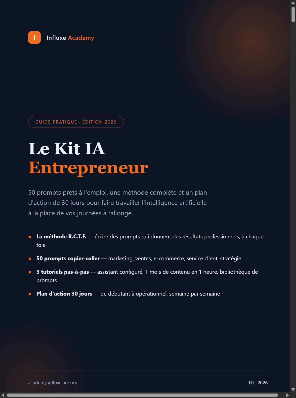 Couverture du Kit IA Entrepreneur